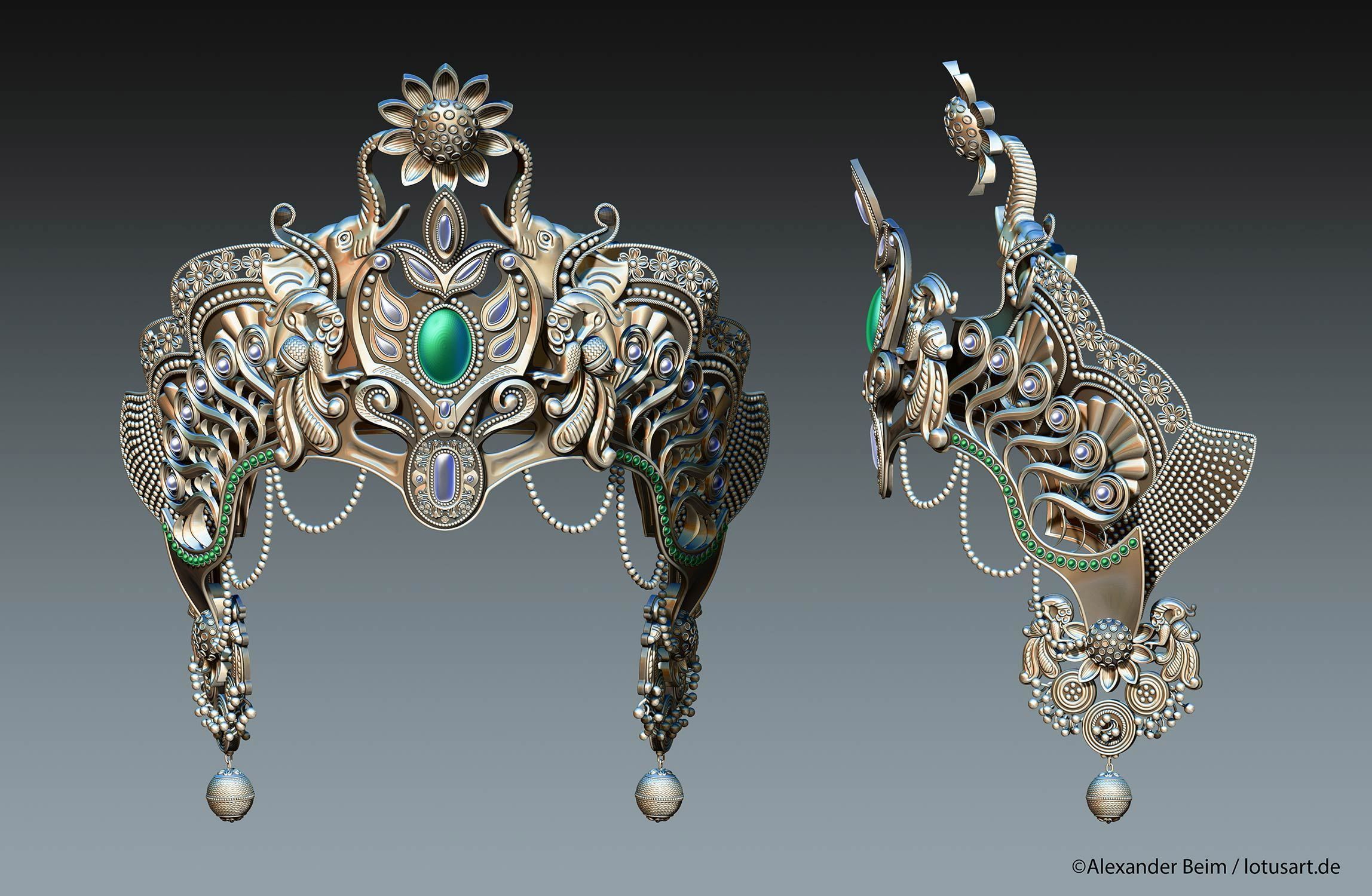 Sculpting_Ornamental_Designs_Krishna_crown