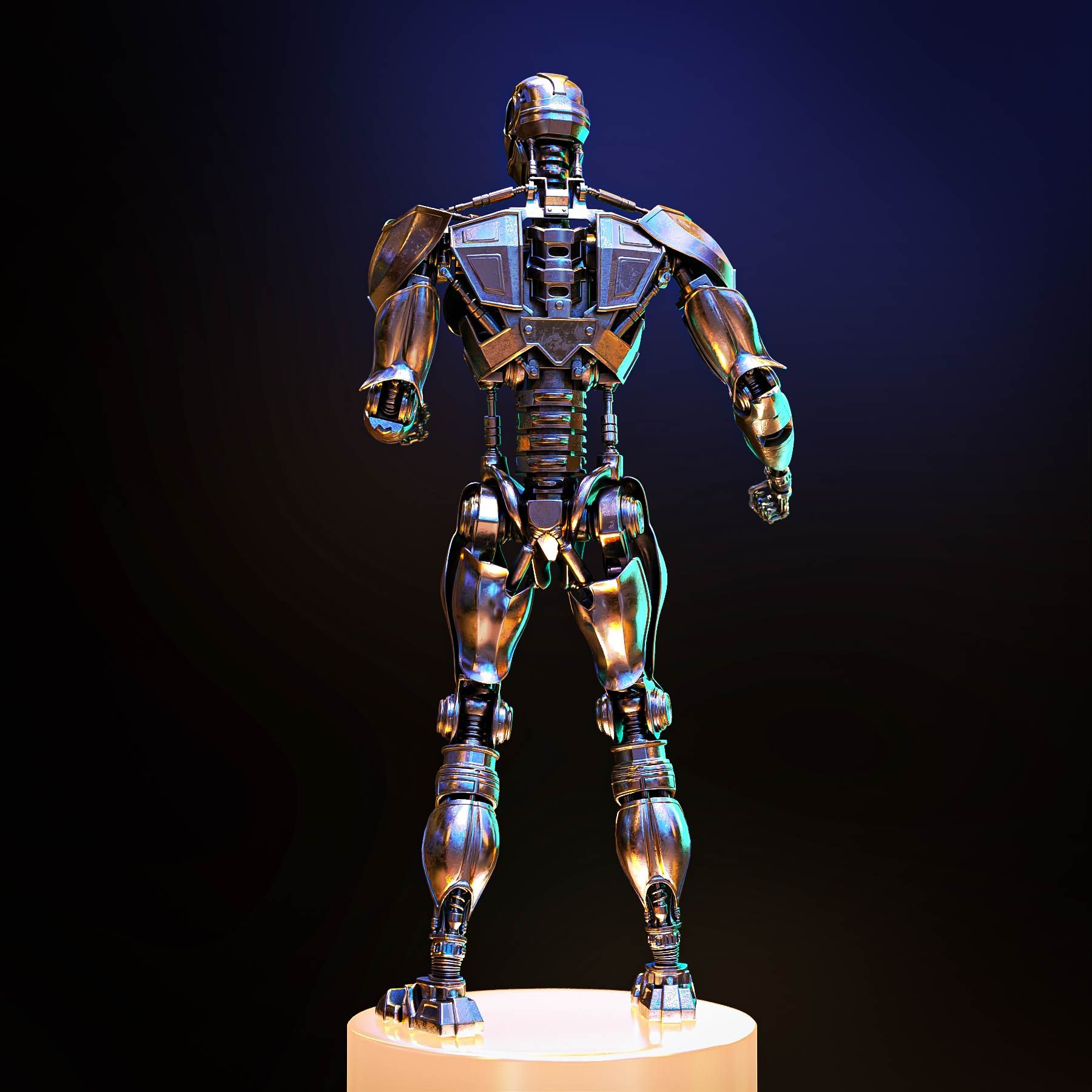 Rigged-Terminator-3D-Model--Futuristic-Cybernetic-Exoskeleton