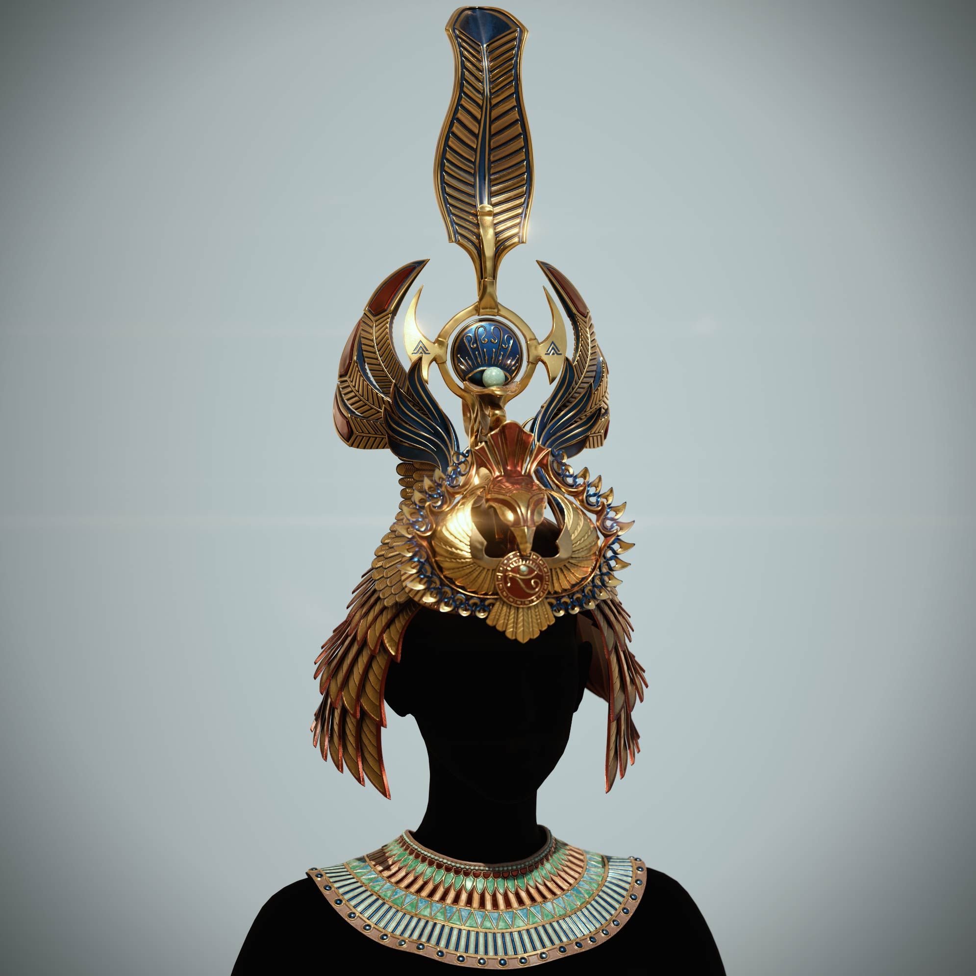 egyptian-queen-crown_substance_painter_texturing